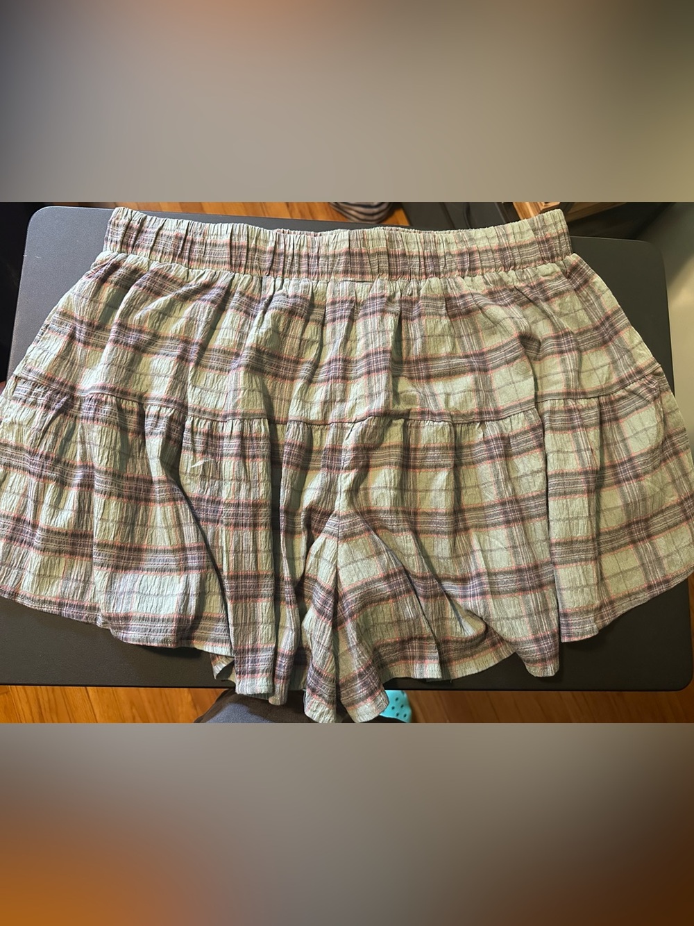 Torrid LoveSick Swingy Tiered Skort, Greenleaf Plaid, Size 2 (2X 18-20), NWT - Picture 6 of 7
